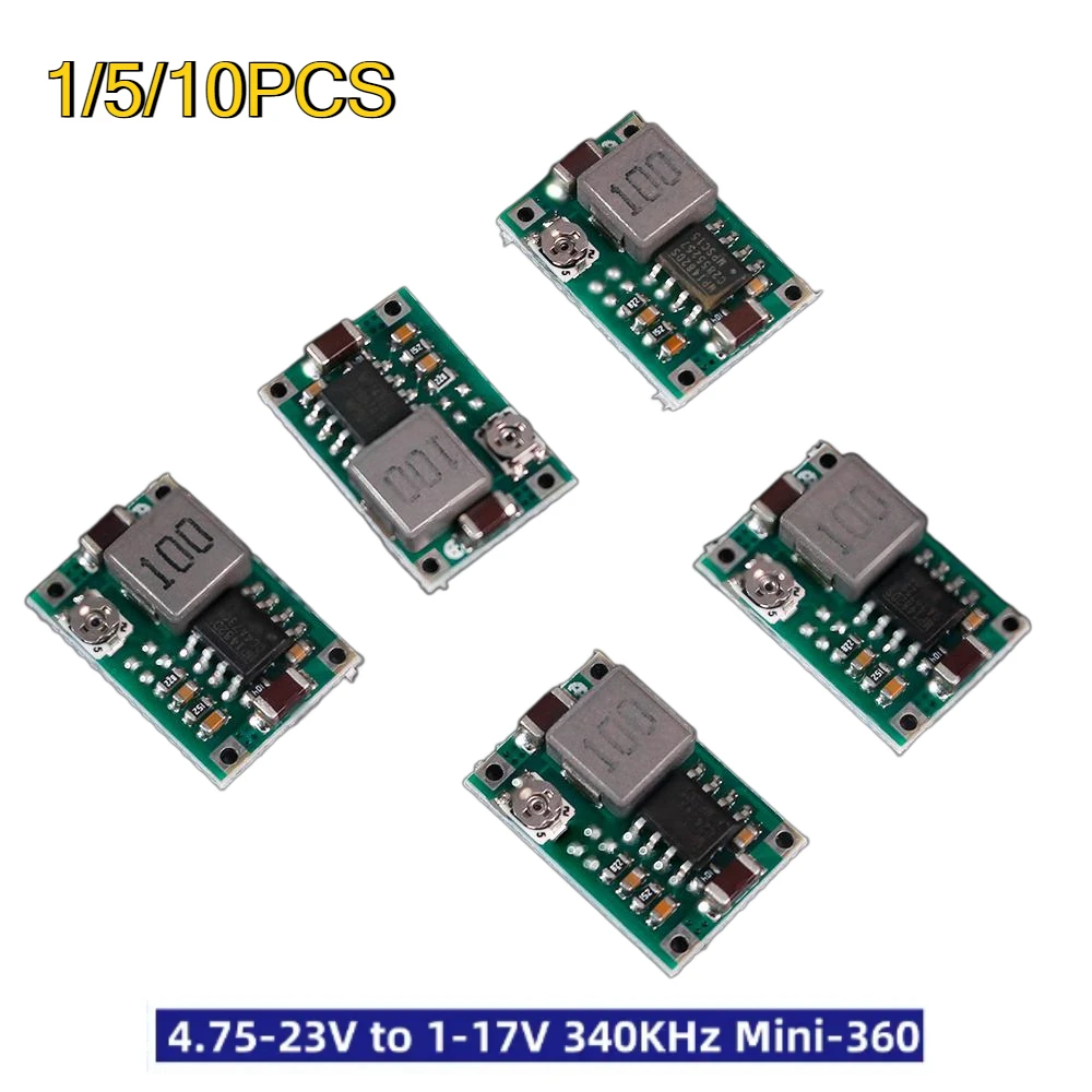 1/5/10PCS Mini360 DC-DC Buck Converter 4.75-23V To 1-17V Step Down Power Supply Module 340KHz Mini-360 Ultra-small