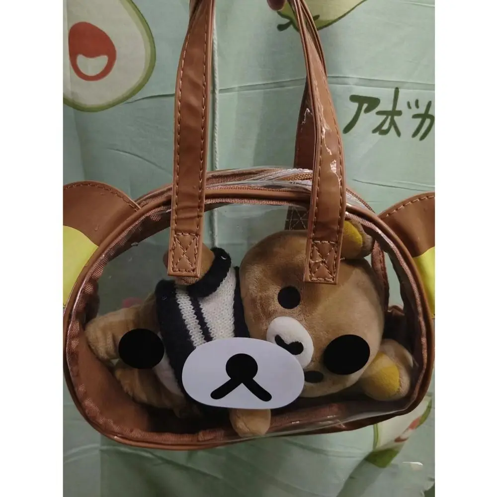 Bolso de mano Rilakkuma de gran capacidad para mujer, bolso Ita bonito que combina con todo, bolso de mano de PVC