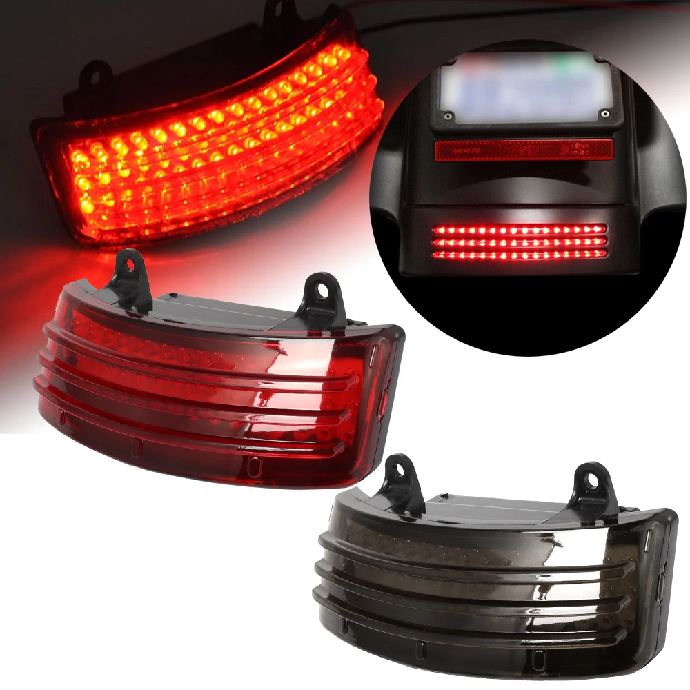 Motocyklowe światło tylne LED Tri-Bar tylnego błotnika kierunkowskazu hamulca do Harley Touring Street Glide Road Glide FLHX FLTRX 96-13