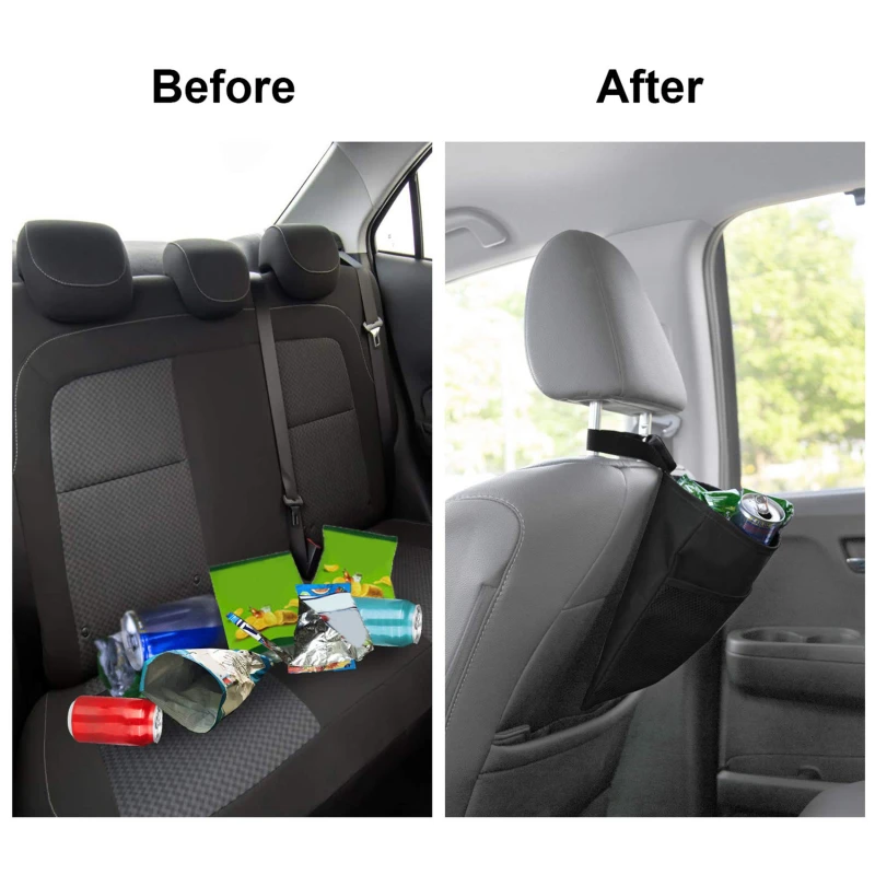 Creative hanging Storage Garbage Bag Multi-functional Back Chair Storage Bag Waterproof Car Seat Back Storage Bucket Storage Box