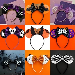 Disney Mickey Mouse Ears Headbands Halloween Ghost Bat Headband for Girls Kids Witch Cosplay Hairbands Women Hair Accessories