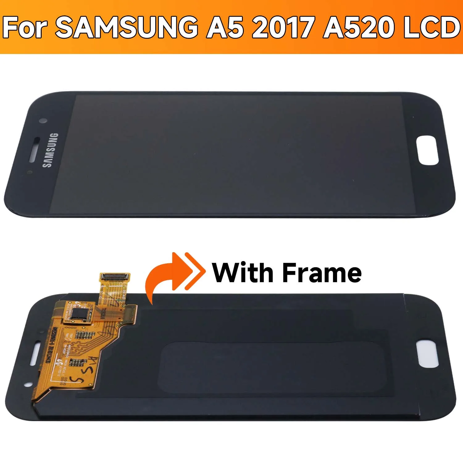 A5 2015 2016 2017 5.2\'\'For Samsung 5.0\'\'For A500 A510 A520 LCD Display Touch Screen Digitizer Assembly Replacement