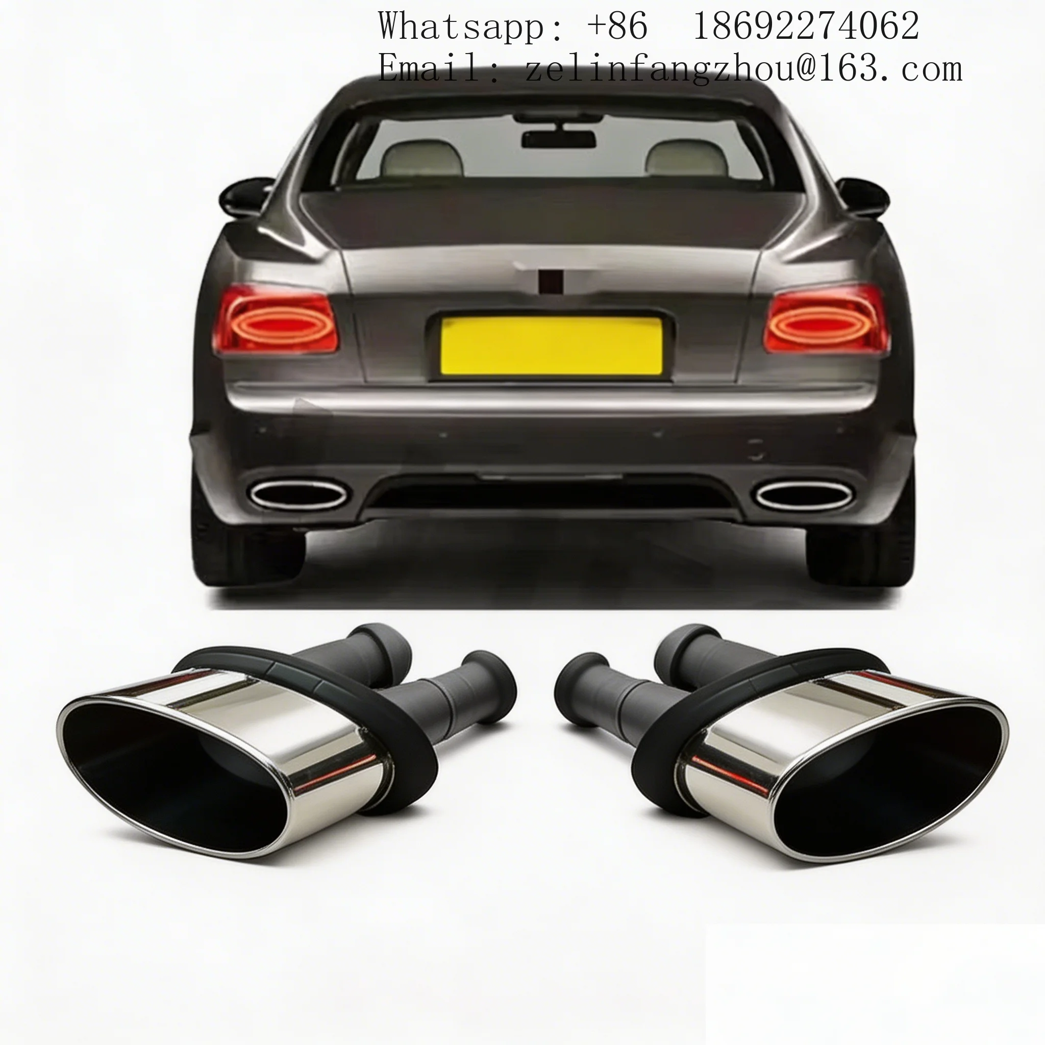 

OEM 4W0253681B 4W0253682B Наконечники выхлопных труб (глушители) для Bentley Flying Spur 2013-2018, OEM-замена, автозапчасти