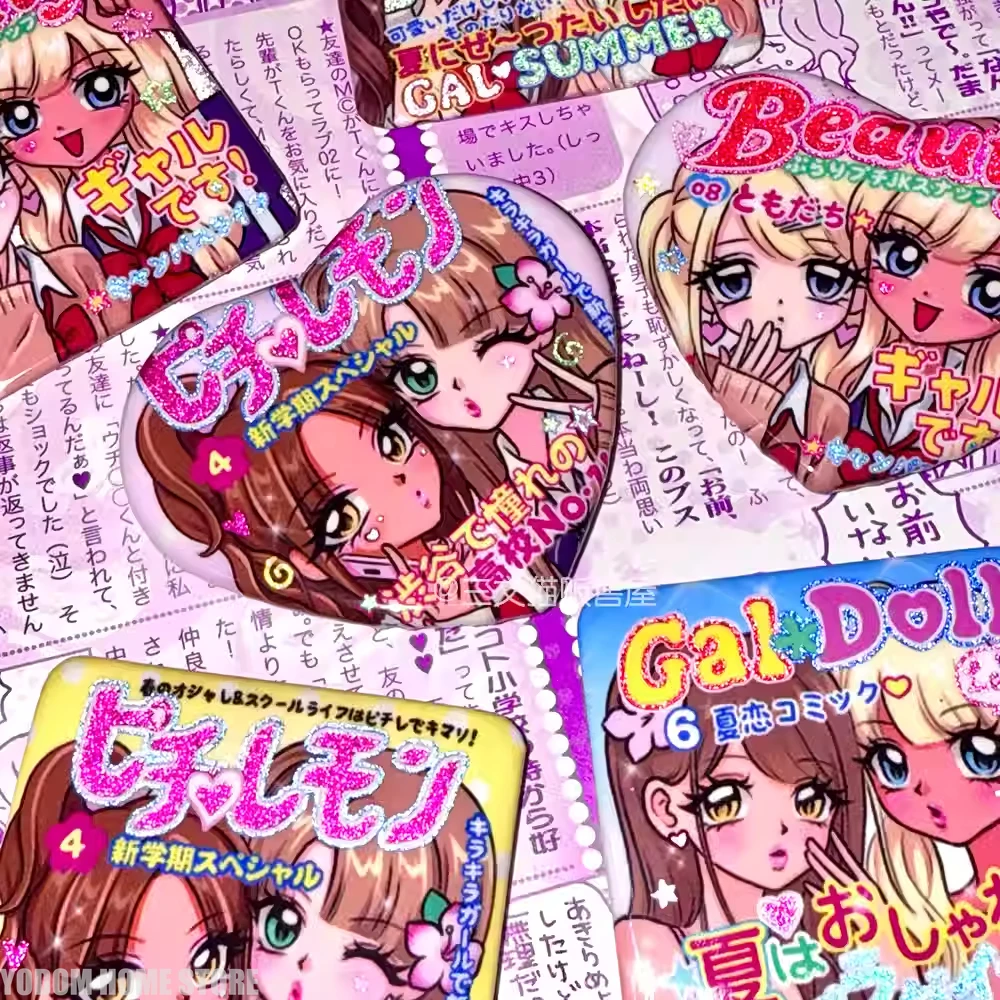 Kawaii Showa Anime Pins Collection - 1PCS Japanese Retro Badges for Backpack, Hat, Jacket, Perfect Gift for Anime Lovers & Otaku