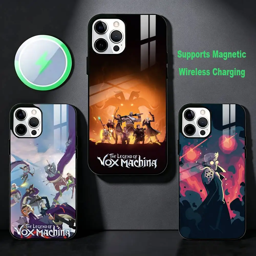 Coque de téléphone T-The Legend Of Vox M-Machina S4 pour iPhone 17, 16, 15, 14, 13, 12, Plus, Pro, Max compatible avec la recharge magnétique sans fil MagSafe