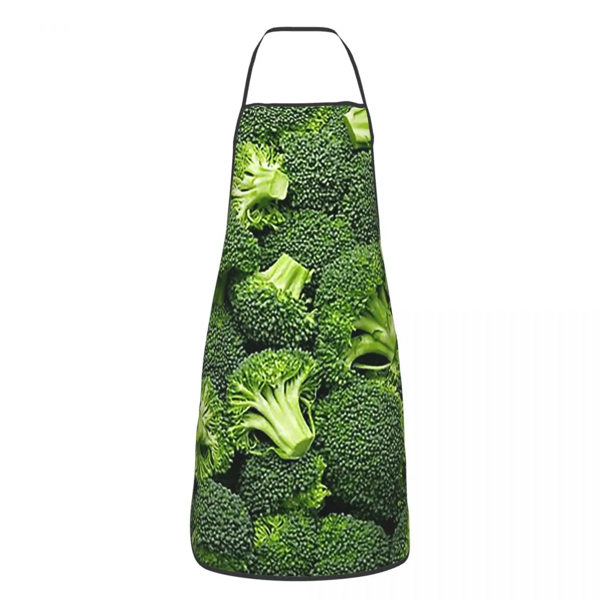 Fresh Raw Broccoli Apron Chef Baking Tablier Waterproof Bib Kitchen Cleaning Pinafore for Women Men Gardening