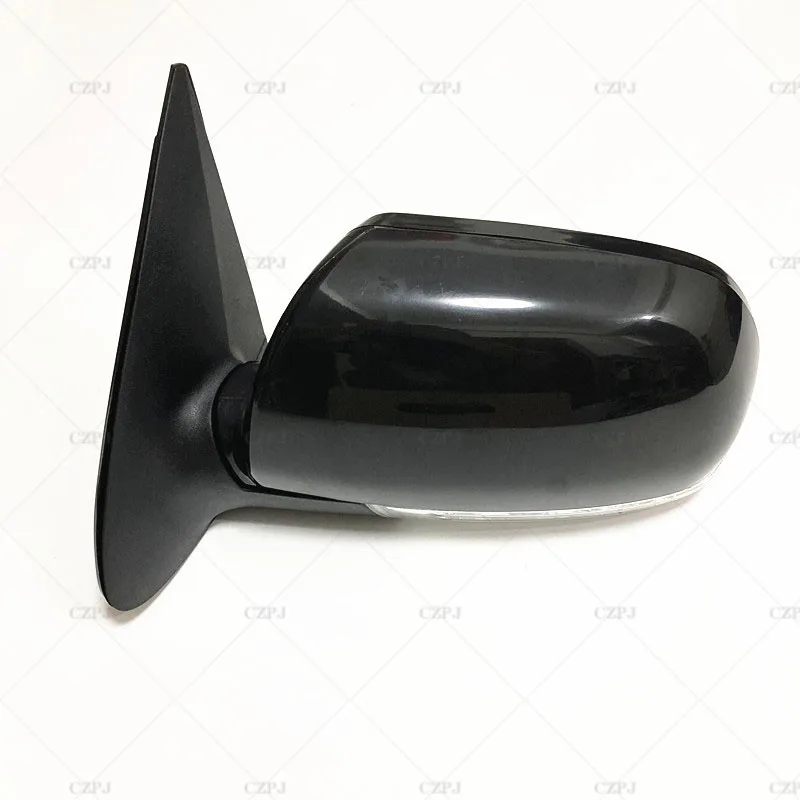 2PCS Left Right Car Outer Rearview Side Mirror Assy For Santa Fe SantaFe 2.4 2.7 2007 ~2012 8PINS Unpainted Plastic Black White