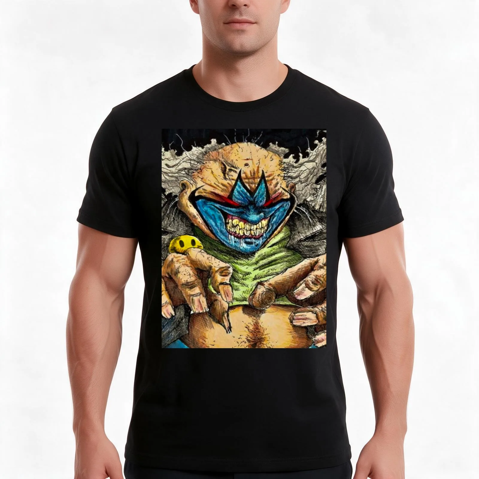 The Violator (Spawn) T-Shirt, Summer Casual Cotton Tee, Oversized Streetwear Tops, Vintage Graphic Print, Loose Fit Short Sleeve