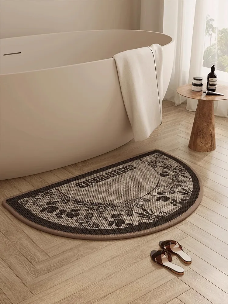 

Льняной коврик для батомы, входный ковер для унитаза, впитывающий Qui-Drng, устойчивый к рулоне, нескользящий коврик для ног, Wi-Fi, домашнее использование