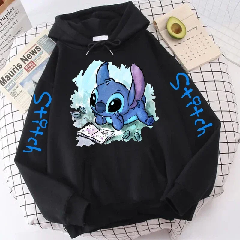 

Hot Lilo Stitch Disney Hoodies Women Men Harajuku Cute Anime Sweatshirt Cartoon Y2k Gothic Streetwear Manga Hoody Female Top