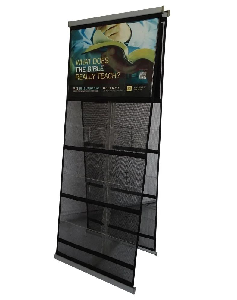 

Floor standing magazine stand portable brochure holder