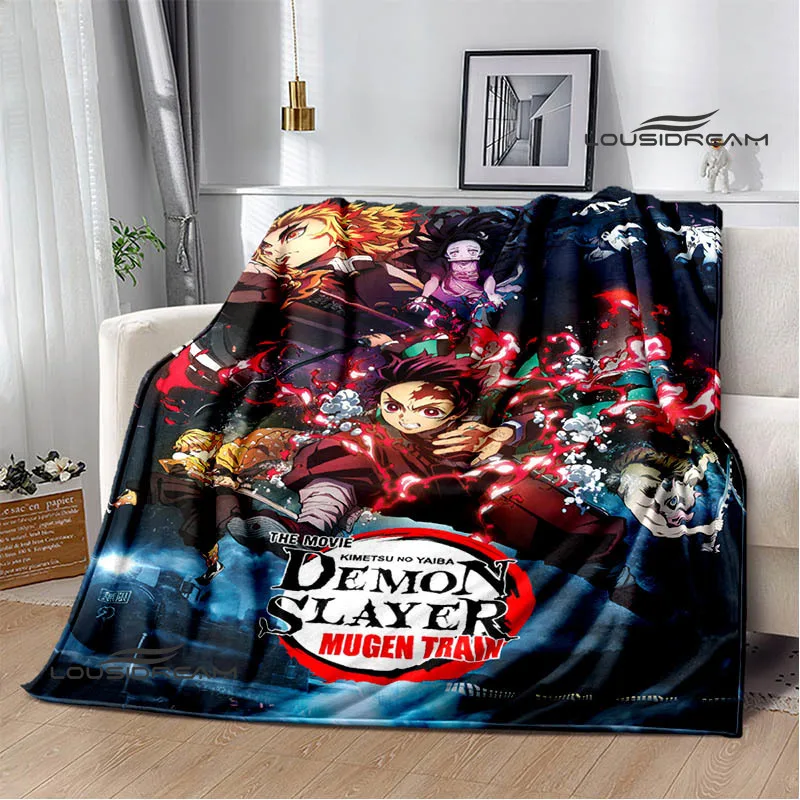 Demon Slayer Printed Blanket Kids Warm Blanket Flannel Soft and comfortable blanket picnic blanket Birthday Gift