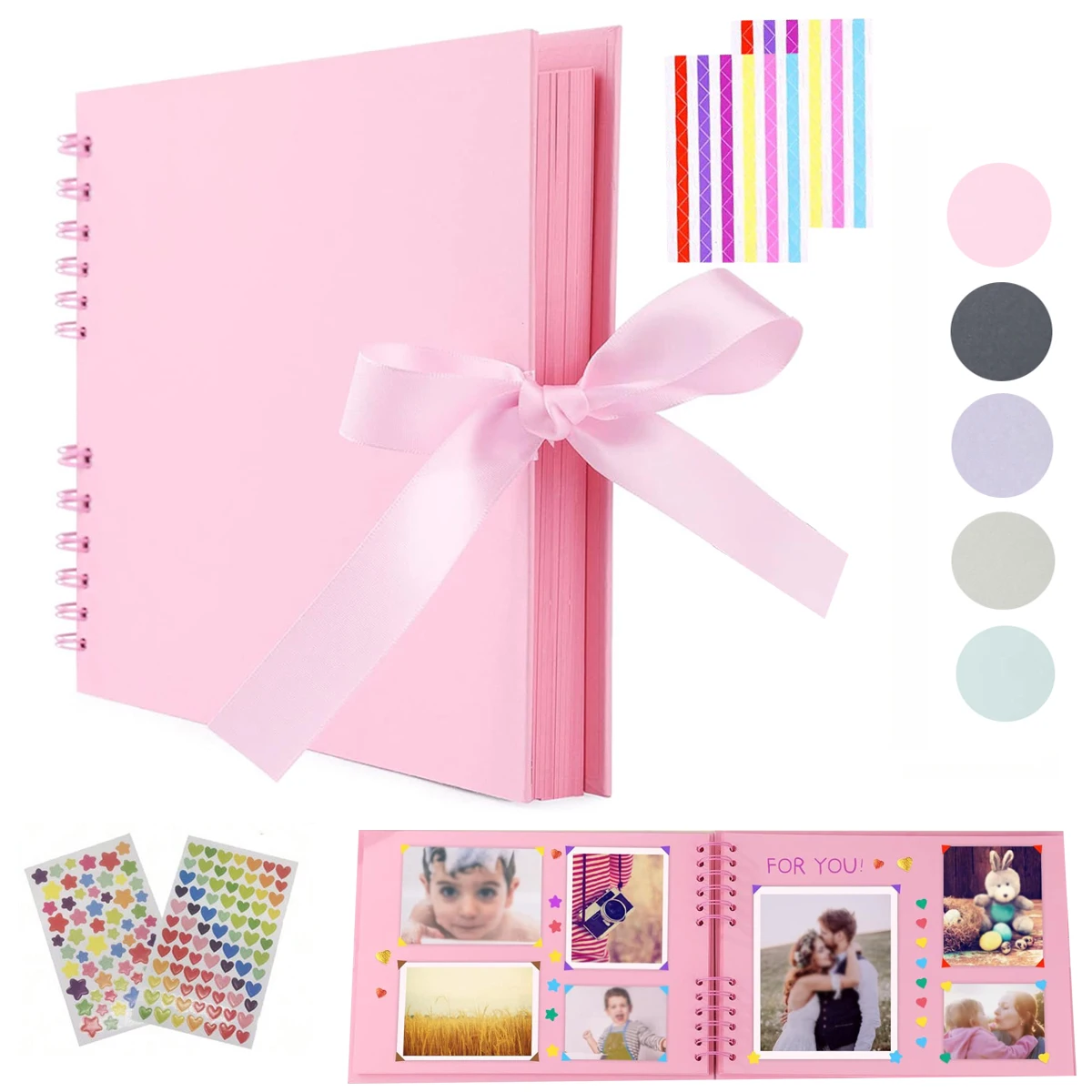 11.5 x 8.5-inch Scrapbook Album, Wedding Guest Book, Anniversary Memory Scrapbook, Wedding Photo Album & DIY Craft Album