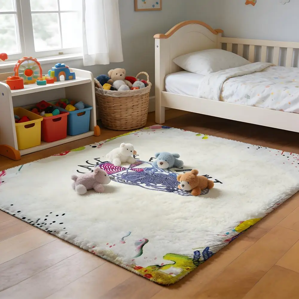 

Floor Mat Soft Flannel Rug Non-Slip Absorbent Mat for Bathroom Bedroom Home Decor C-Cage the elephant album cover