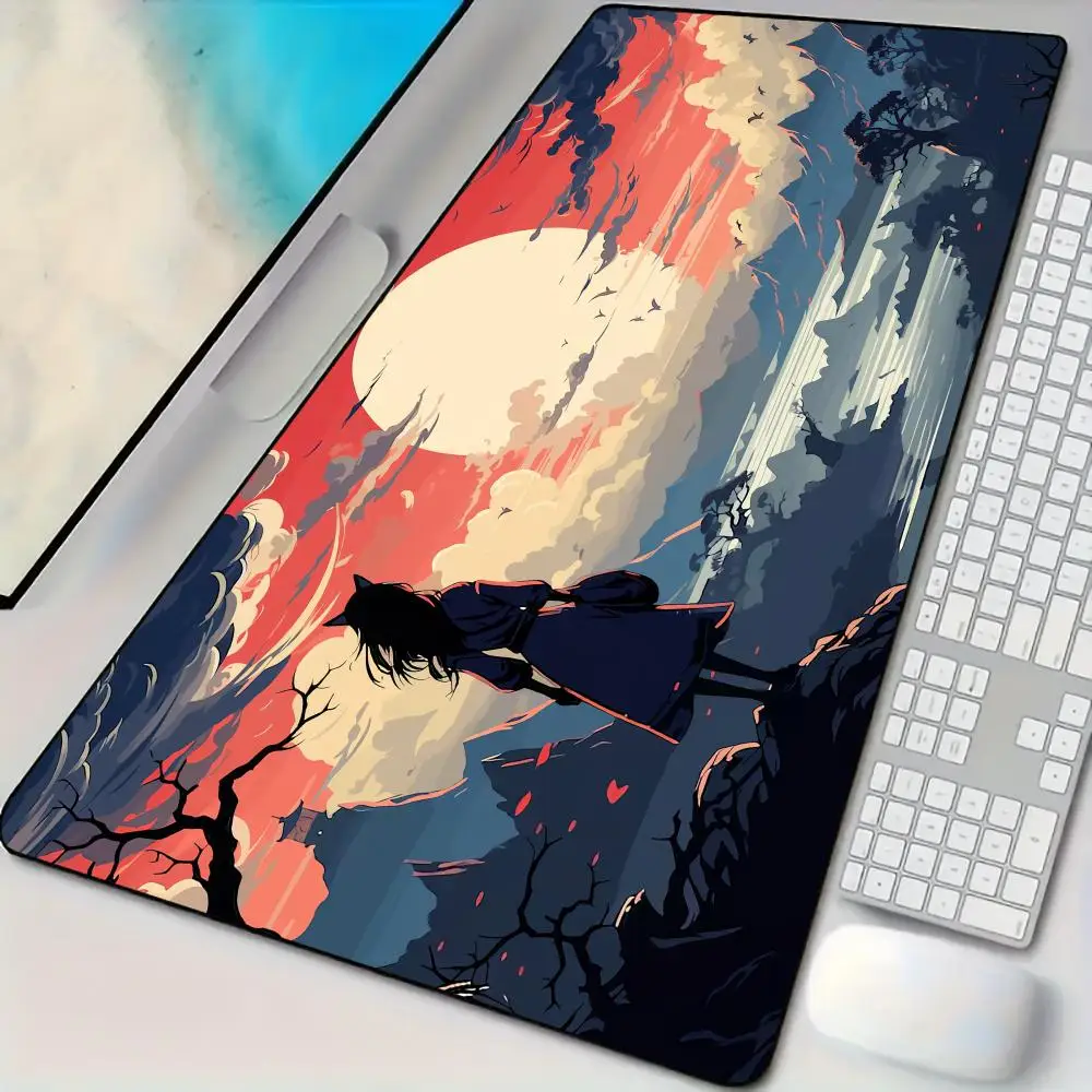 

Mouse Pad Desk Mat Ukiyo-e art illustrations Mousepad with Stitched Edges Non-Slip Rubber Base keypad Extended pad gaming mat