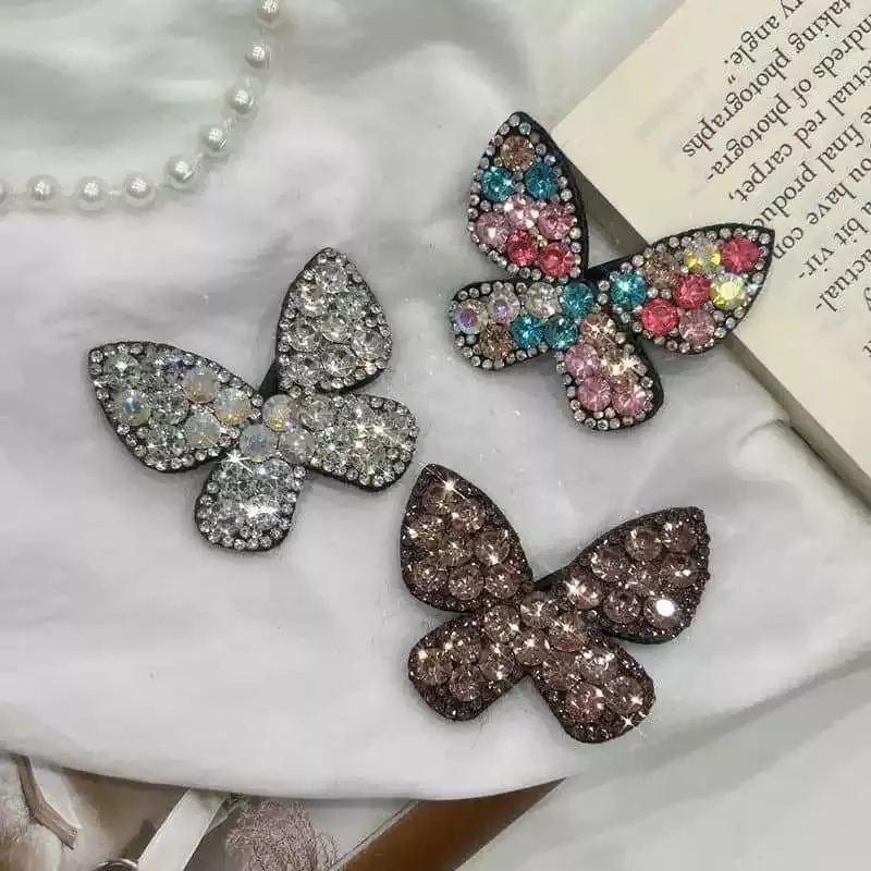 Süße Strass Fee Schmetterling Haarnadel Elegante Bb Clip Pony Haarnadel Haarschmuck für Frauen – Detail 3