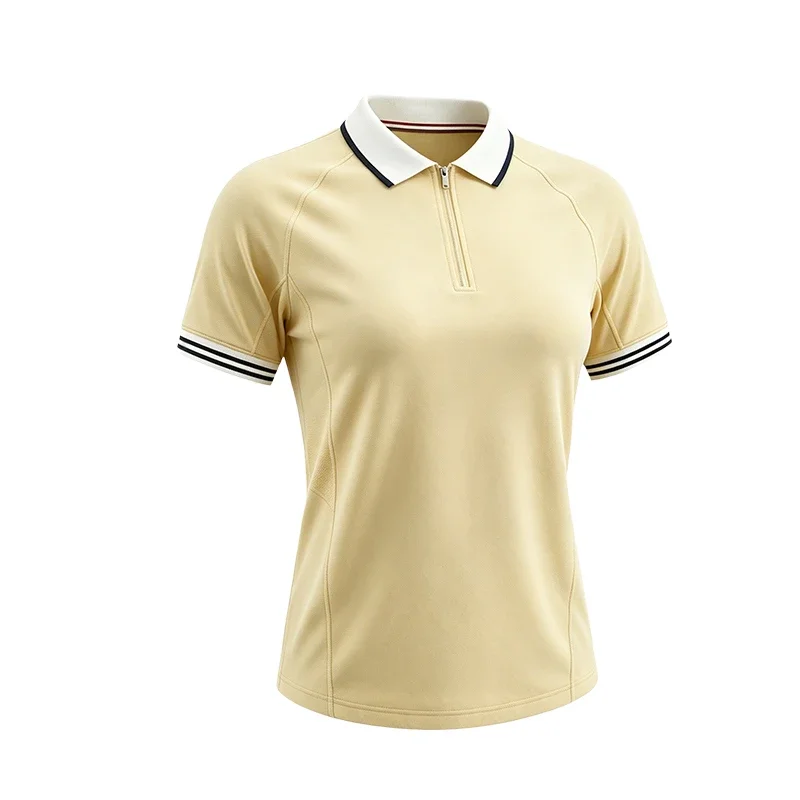 Yoga Seamless Summer Lapel Polo Shirt Tennis Badminton Golf Casual Short Sleeve