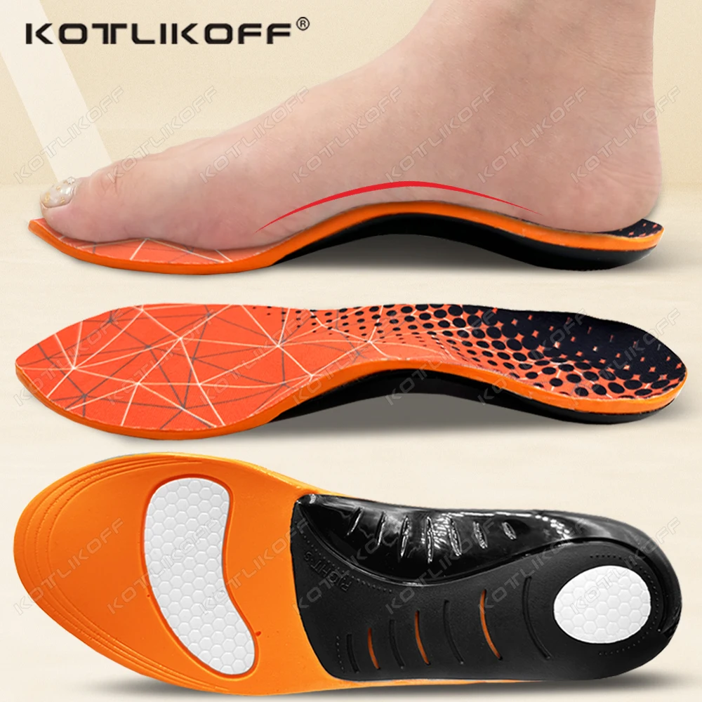 KOTLIKOFF Orthopedic Sport Insole Men Women Comfort Sneaker Flat Feet High Arch Support Orthotic Insoles Plantar Fasciitis Sole