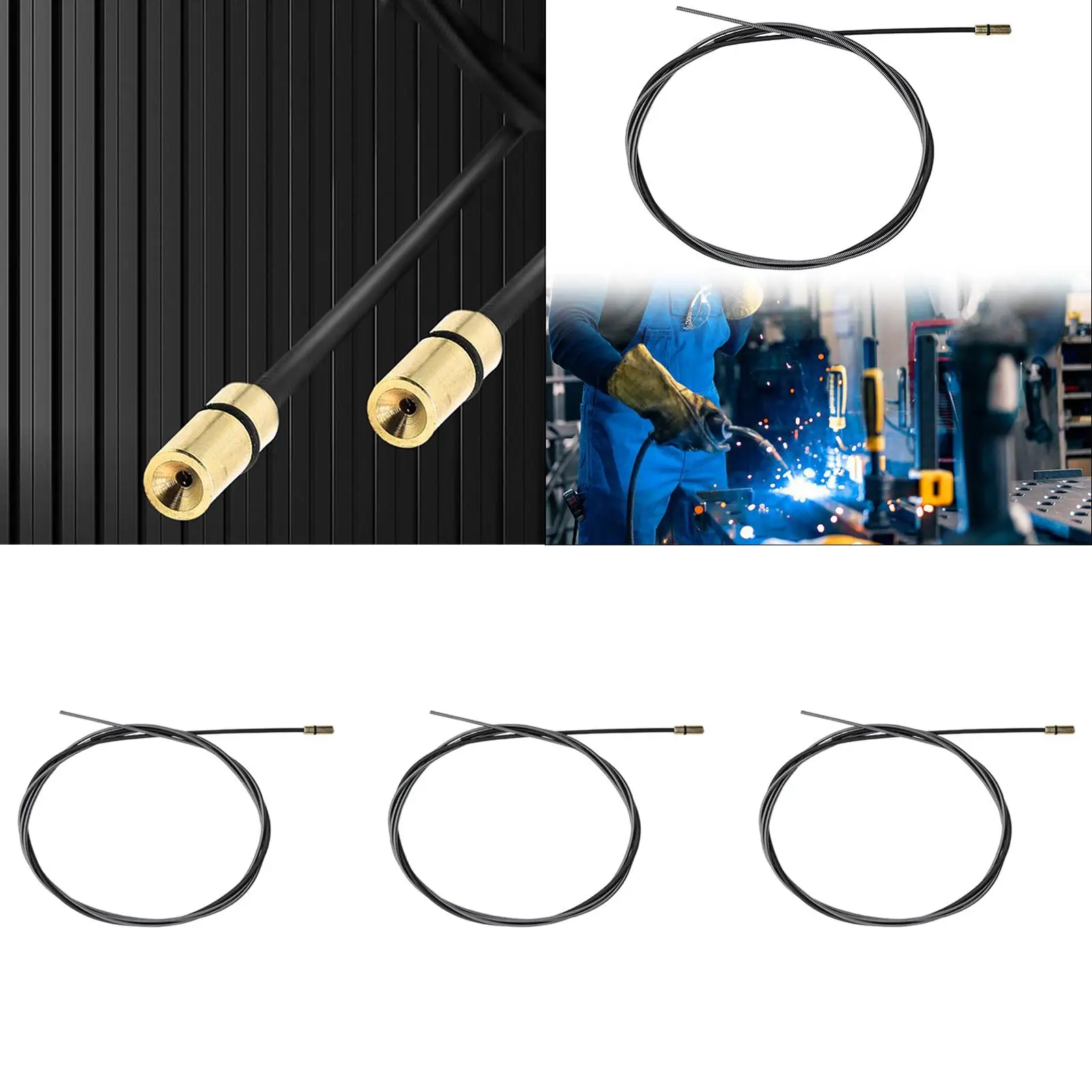 

Torch Wire Liner Professional Sturdy Black Heat Resistant Insulation Layer Acessories 10 ft Copper Connector Welding Torch Liner