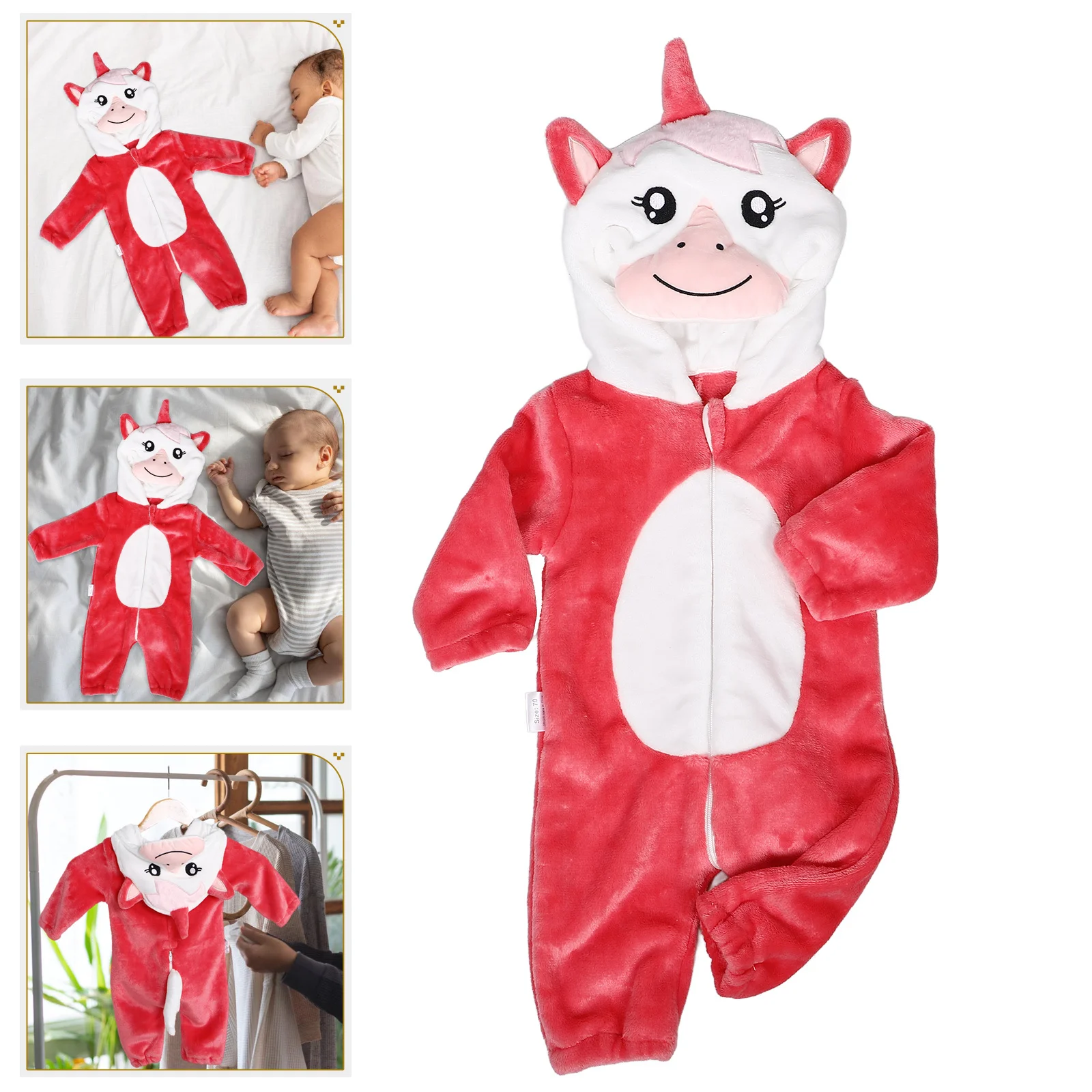 

Soft Costume Kids Cartoon Sleepwear Flannel Outfit For Halloween Cosplay Party Halloween Kids Costume Unicorn