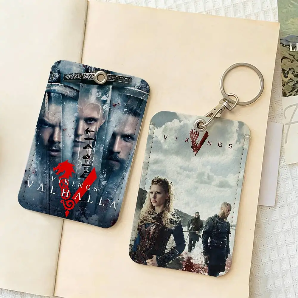 V-VikingS movie PU Soft Leather Rectangular Key Card Holder Induction Elevator Protection Cover Youth Faion Accory