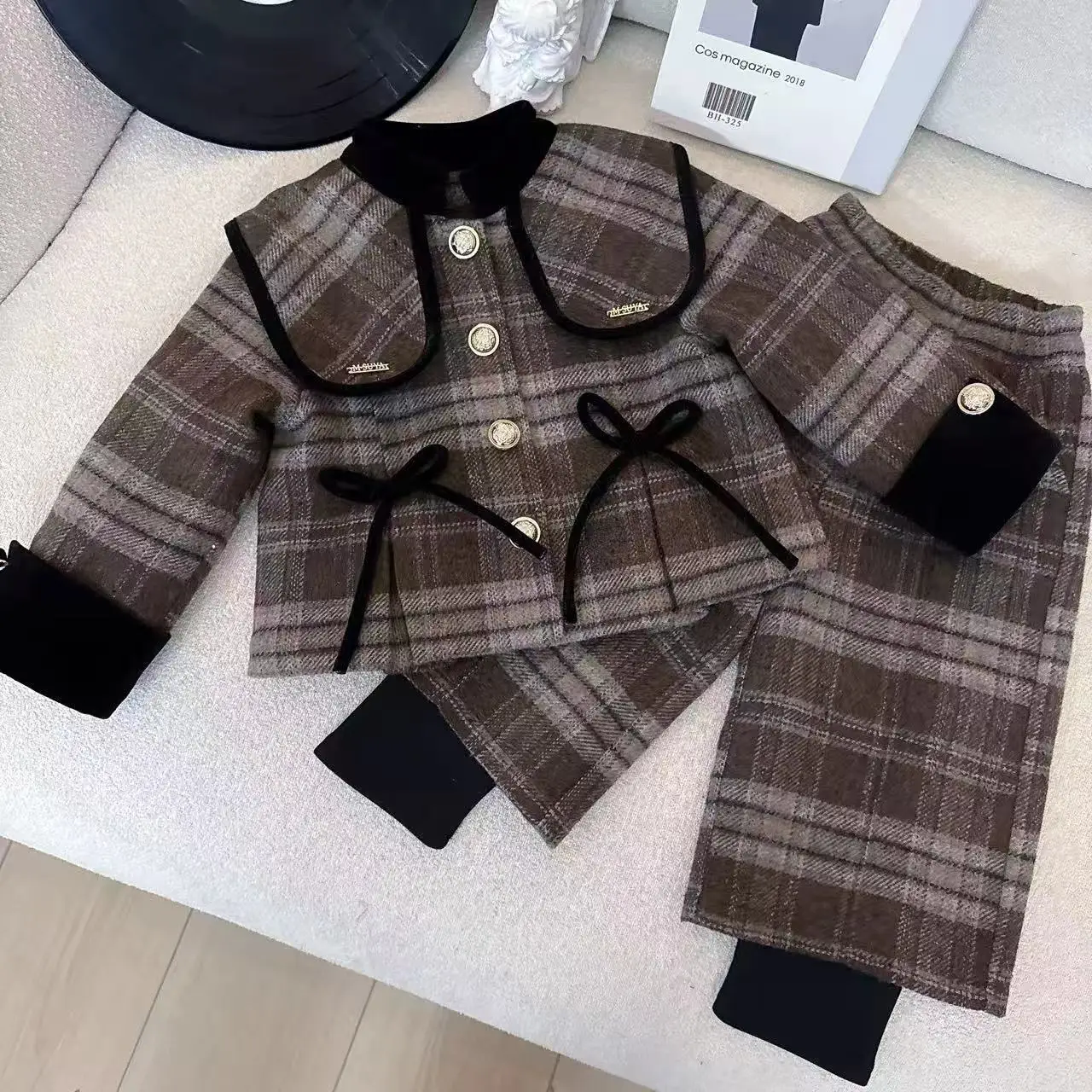 2PCS SETS Lovely Fall Winter Style kids' Sets And Outfits For Sweet Girls Clothes Baby Girl Clothes Top + Casual Bottoms  345