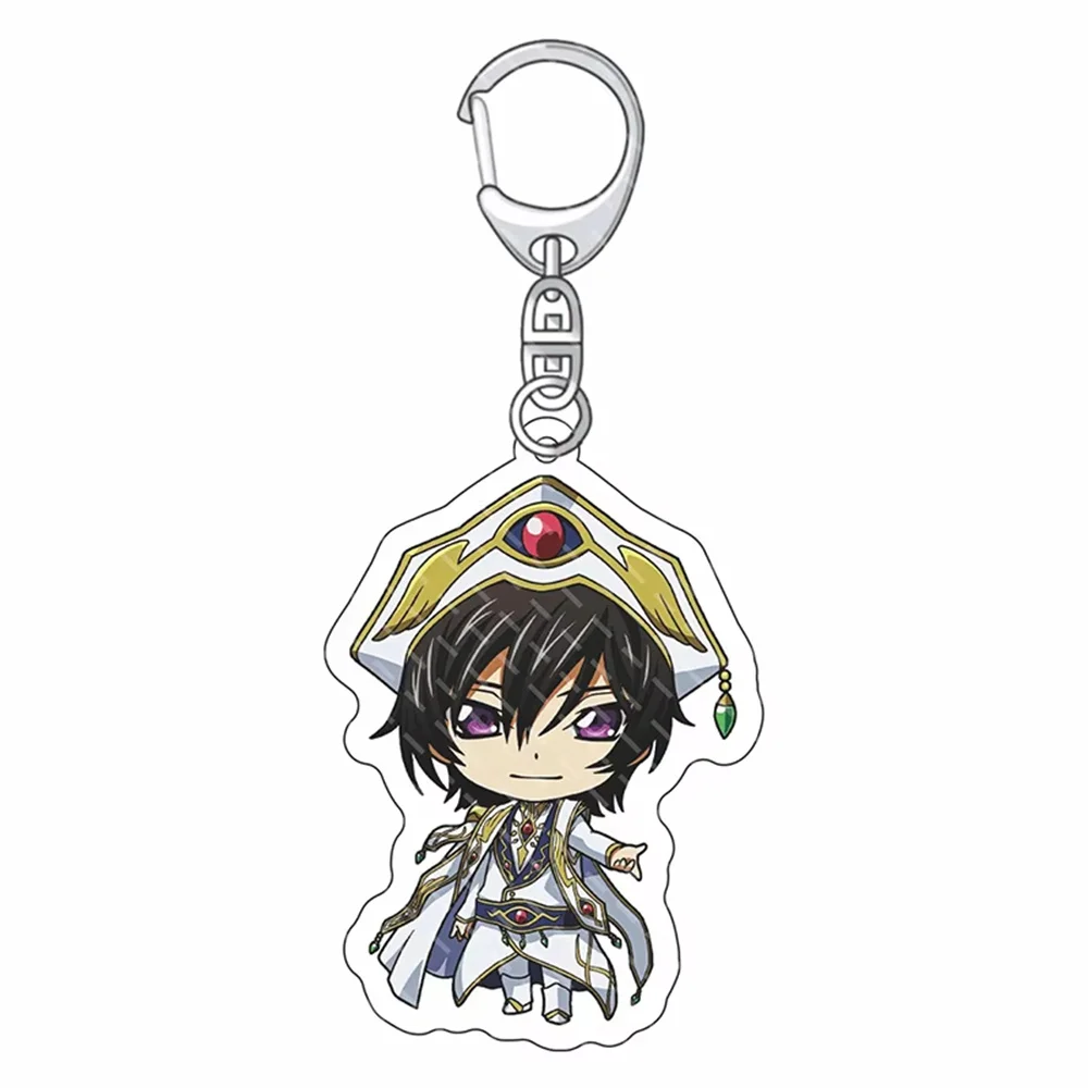 6CM Anime Lelouch Keychain Acrylic Stand Model Characters Ornament Accessories Goods Christmas Gifts