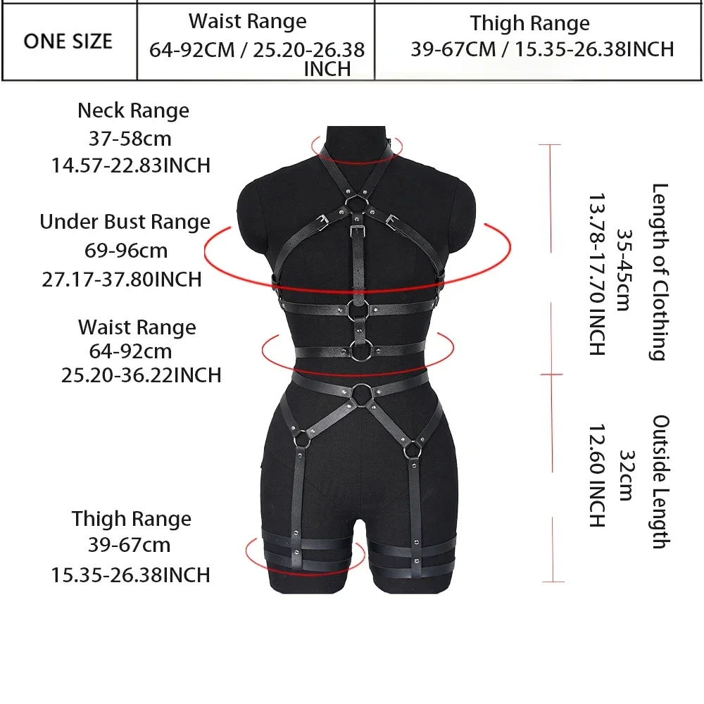 女性のファッションボディベルトオーバーオールドレスセット調節可能なゴシックウエスト気質ボディ彫刻ストラップ服