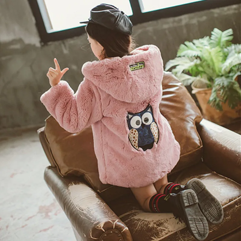 Girls' net red Maomao clothes 2024 new children's fleece thickened winter coat  children's autumn and winter foreign style coat