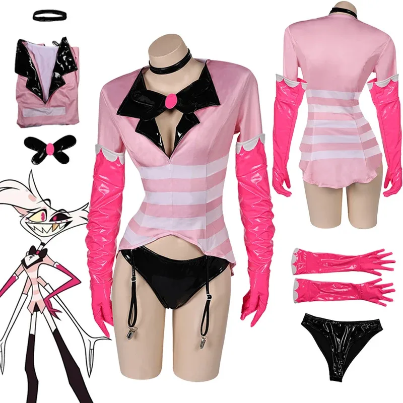 

2025 11 Cartoon Hotel Fantasia Angel Cosplay Dust Anime Costume Disguise For Women Adult Stillsuit Viper Halloween Carnival Suit