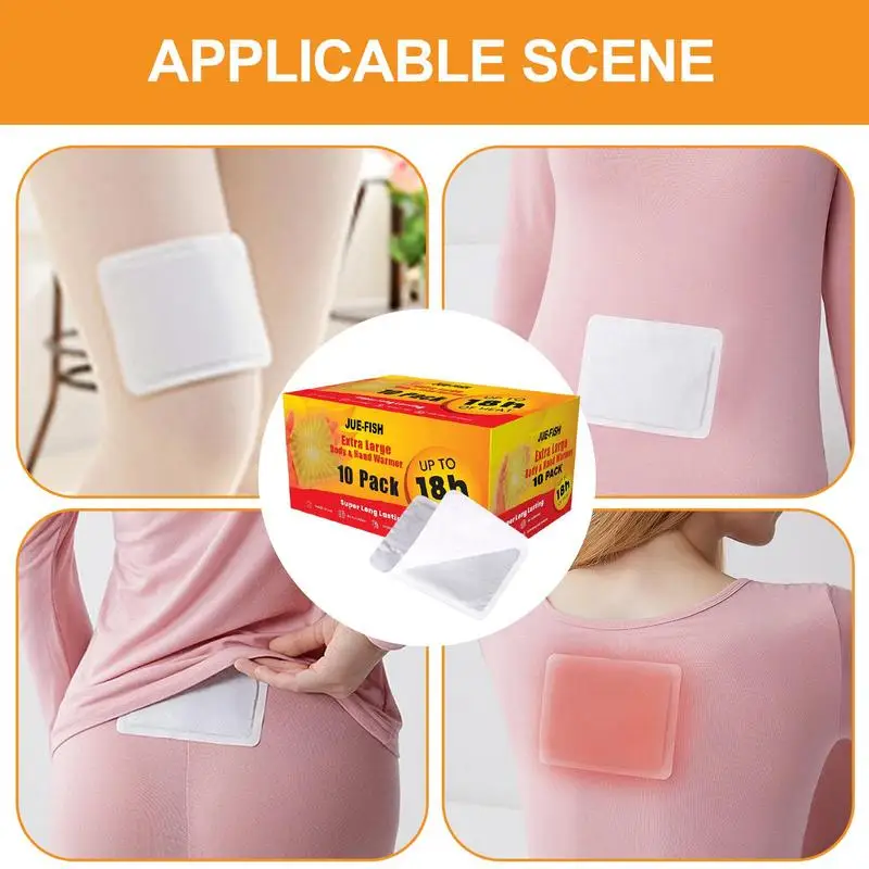 Body Warmer Stick Winter Warm Paste Stick Fever Hand Foot Warmers Heat Packs Disposable Lasting Self-heating Warmer Pain Relief