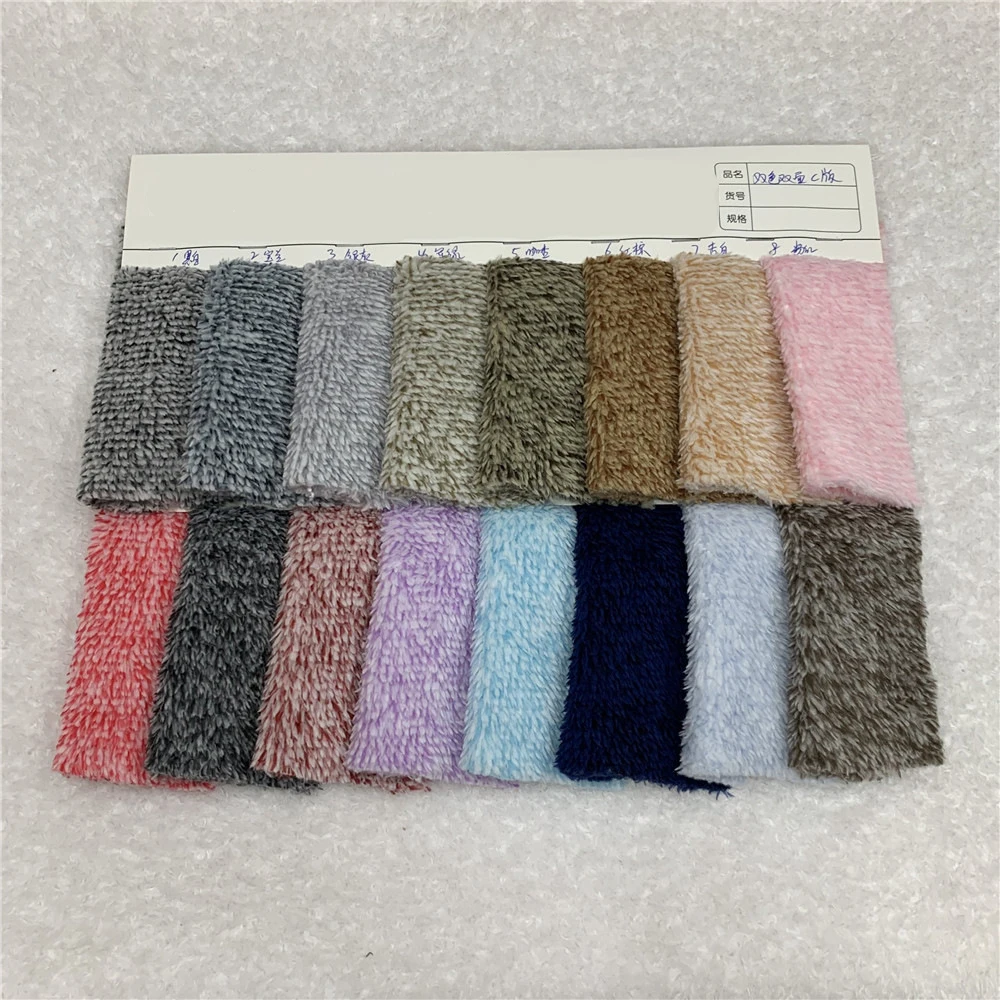 2024 New 160x90cm Eco-friendly Antibacterial Faux Fur Fabric 100% Polyester Minky Fabric Clothing/blanket Fading Plush Fabric