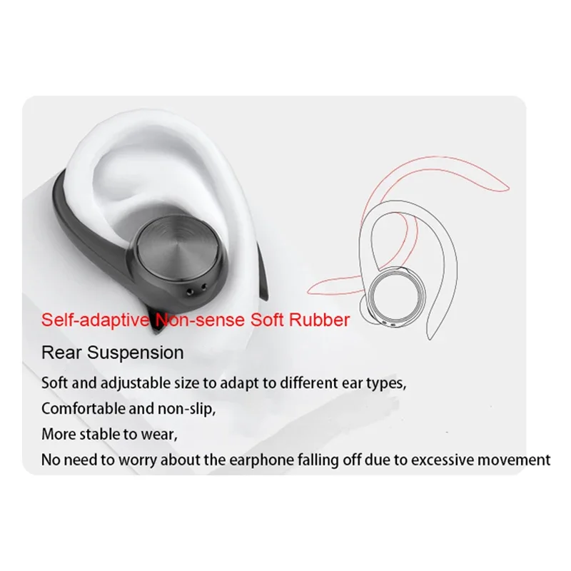 R200 หูฟังไร้สายบลูทูธกันน้ํา 24H Playtime BASS หูฟังหูฟังสําหรับ GYM สมาร์ทโฟนหูฟัง