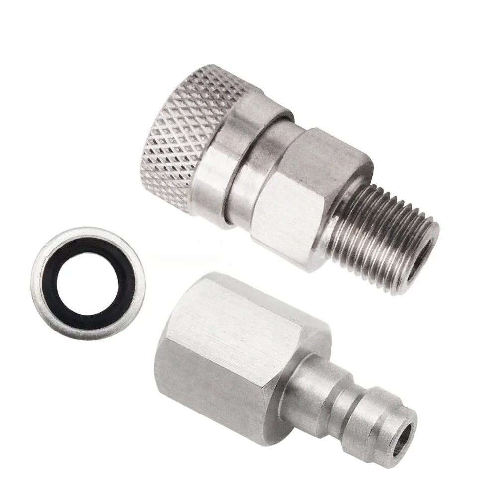 Stainless steel quick disconnect inflation quick plug connector 1/8BSP inner teeth 8MM male