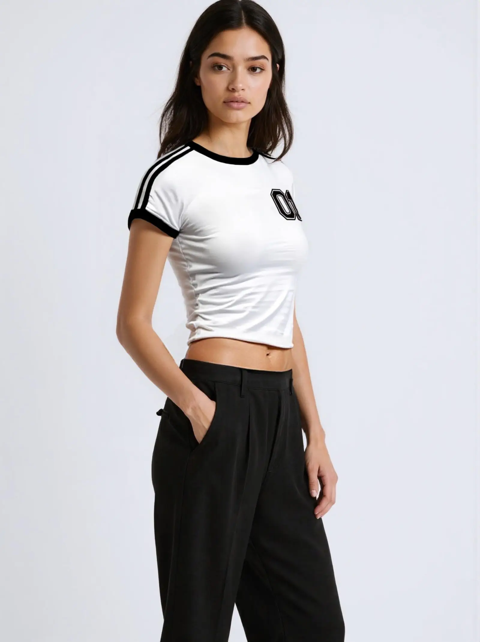  Y2k 의류 고딕 크롭 탑 01 패턴 프린트 빈티지 여성 캐주얼 베이비 티 streetwear 소녀 미적 반팔 티셔츠 ﻿