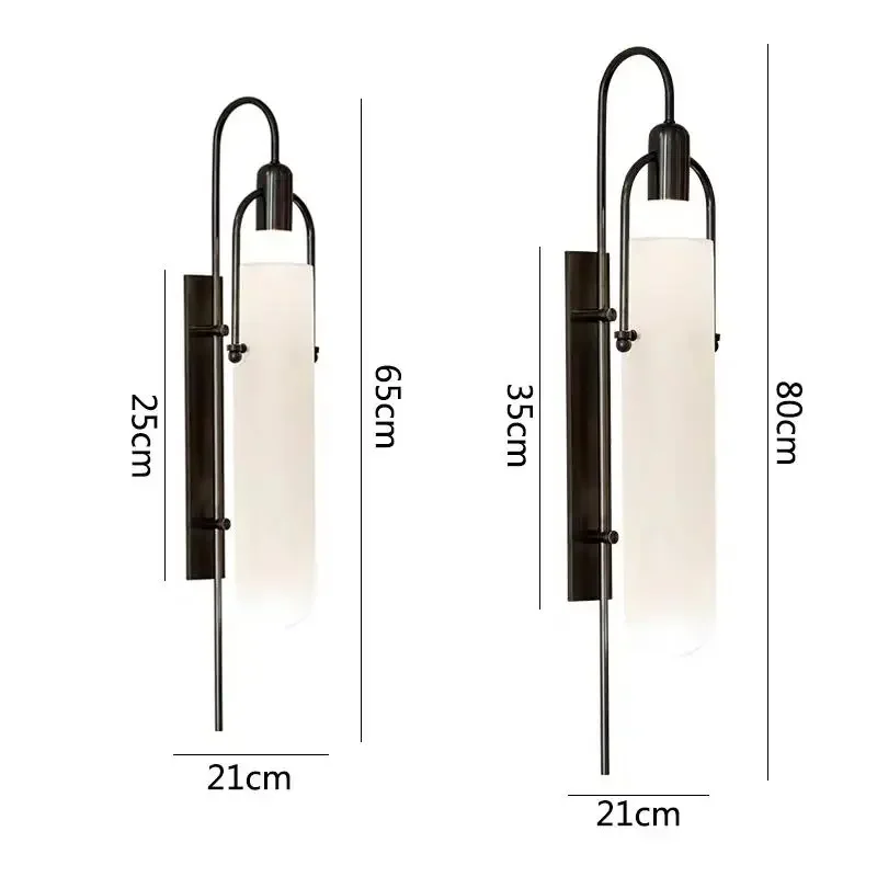 Modern White Glass LED Wall Lamps Living Room Wall Sconce  Bedroom Bedside Wall Light Fixtures Parlor Loft