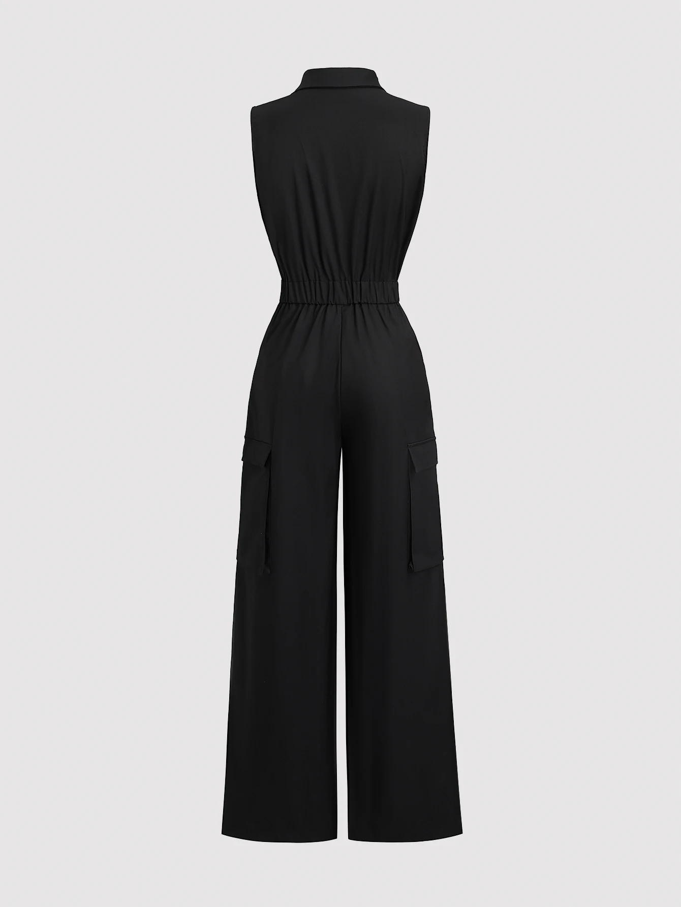 Ladies Elegant Casual Romper Zipper Pocket Daily Commute Comfortable One-Piece Suit for Women
