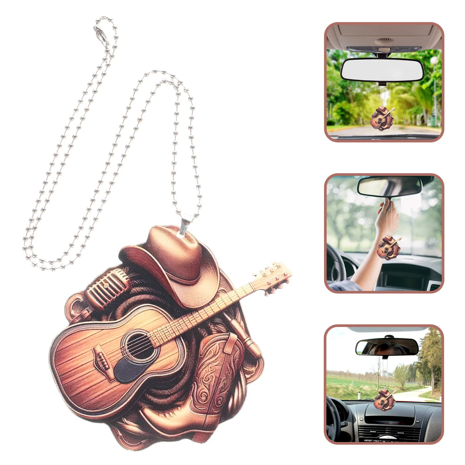 Car Mirror Pendant for Rearview Mirror – Compact Portable Charm with Exquisite Hand-Carved Design