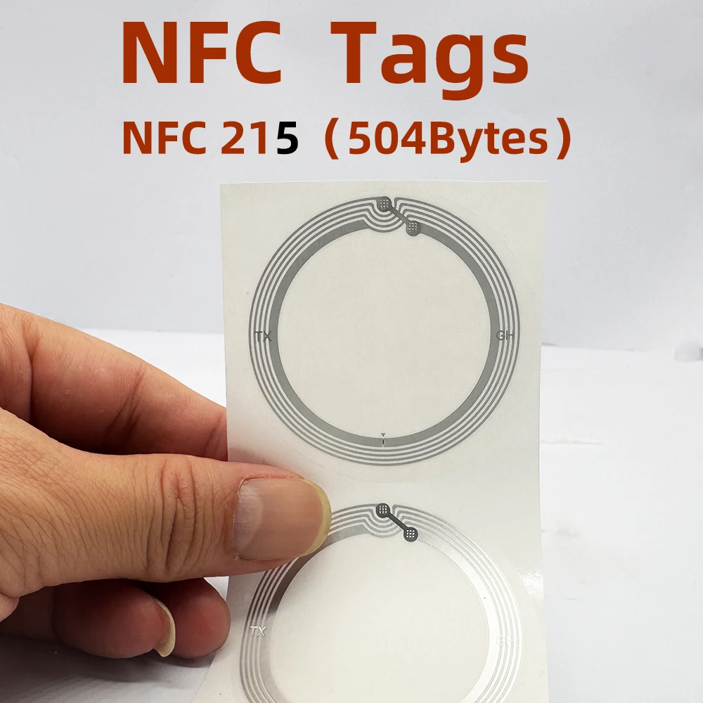60mm Ntag215 213 Large-Sized NFC Chip Sticker Write website Link Play Music Ultra Sensitive Anti Metal Inspection Tag