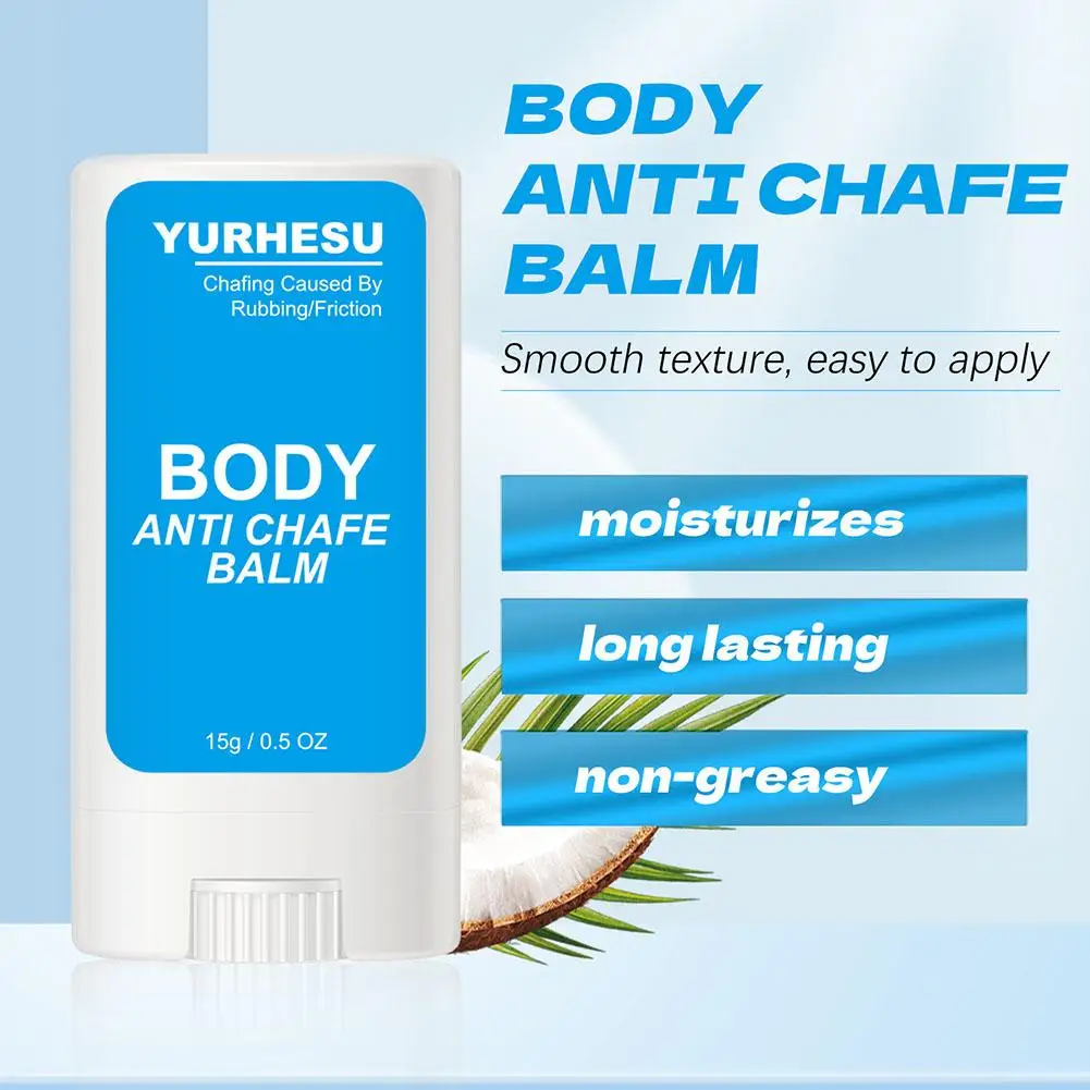 15g Anti Chafing Balm Sweatproof Inner Thigh Friction Care Barrier Stick For Sports Provides All-day Freshness And Lasts Long