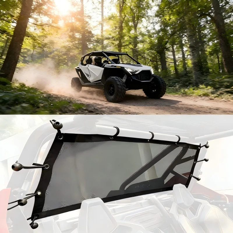 Ventilation, breathable, and heat-insulating mesh Specialized sunshade net for JL 18+ Jeep Wrangler two-door roof modification