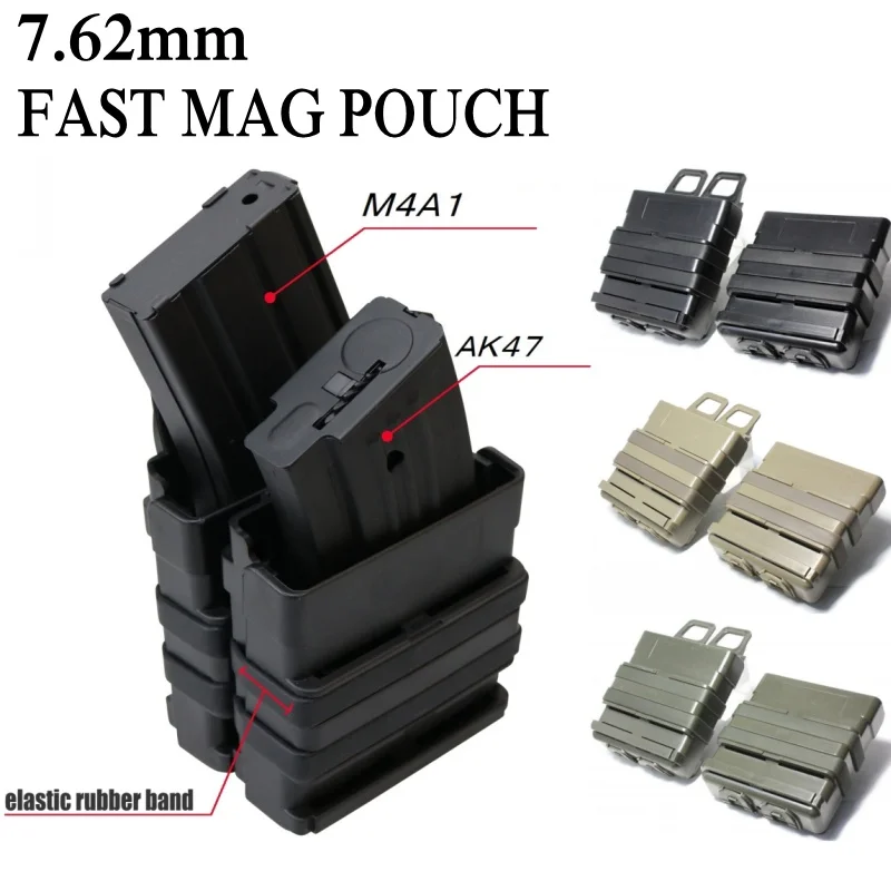 7.62 Fast Mag Pouch Molle FastMag Holder Waist Bag Hunting Accessories Airsoft M4 M16 Magazine Holster Vest Pouches