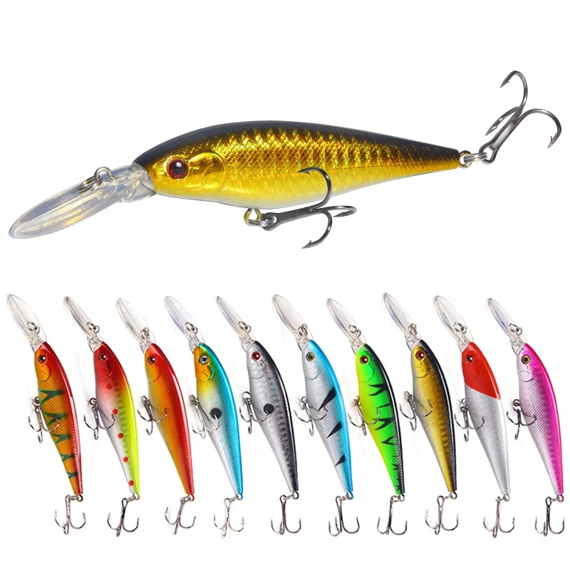 fishing lures 9.5g/110mm  Long tongue plate FLOATING MINNOW hardbait Artificial bait lures wholesale