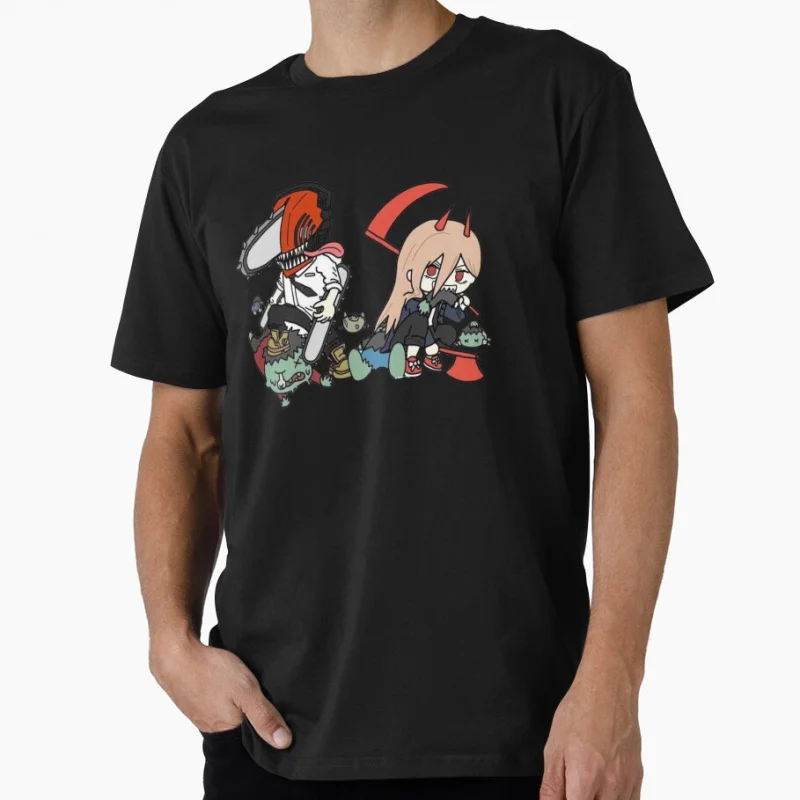 

Clash of Styles Chainsaw Gift T shirt for Anime lover Large size Tops Manga Graphic Print Y2k Clothes Cartoon Tee