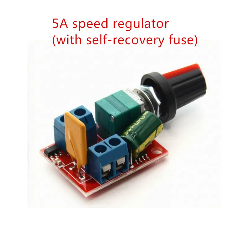 PWM DC motor speed controller, 3V - 35V speed control panel, 5A switch function, LED dimming and speed control module
