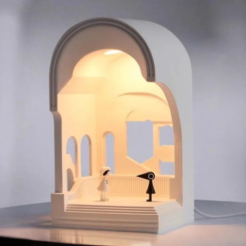 

Florence ceramic plaster pouring ornament ambient light aromatherapy wax melting lamp bedroom bedside night light