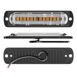 12-24V 12-LED Emergency Warning Caution Hazard Construction Strobe Light Bar with 16 Different Flashing for Car Truck SUV