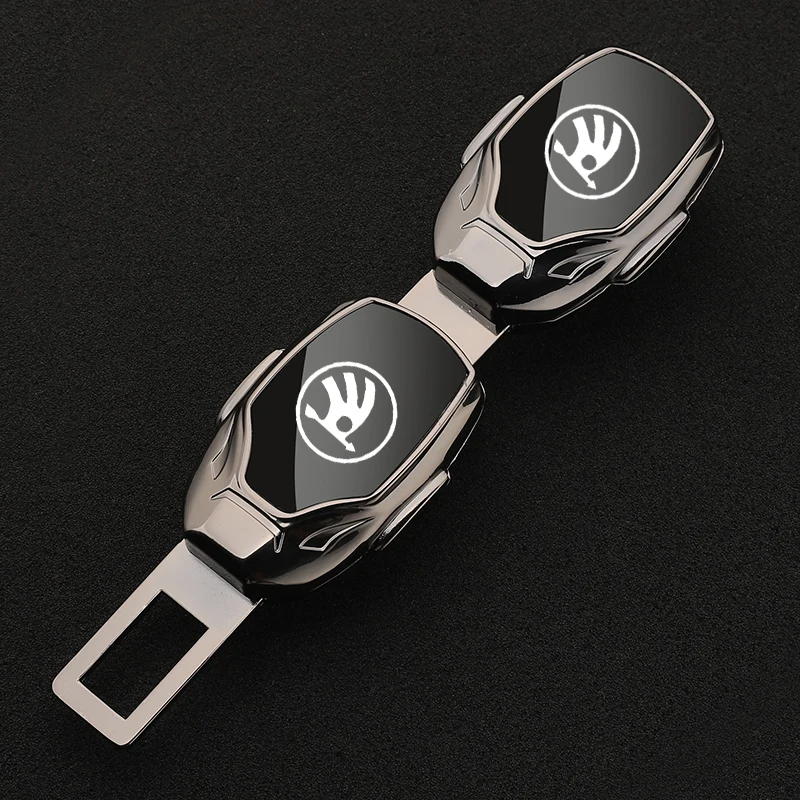 Hebilla de inserción de cinturón de seguridad de coche, extensor de mosquetón, cinturón de seguro para skoda superb 3 2 1, accesorios con logotipo