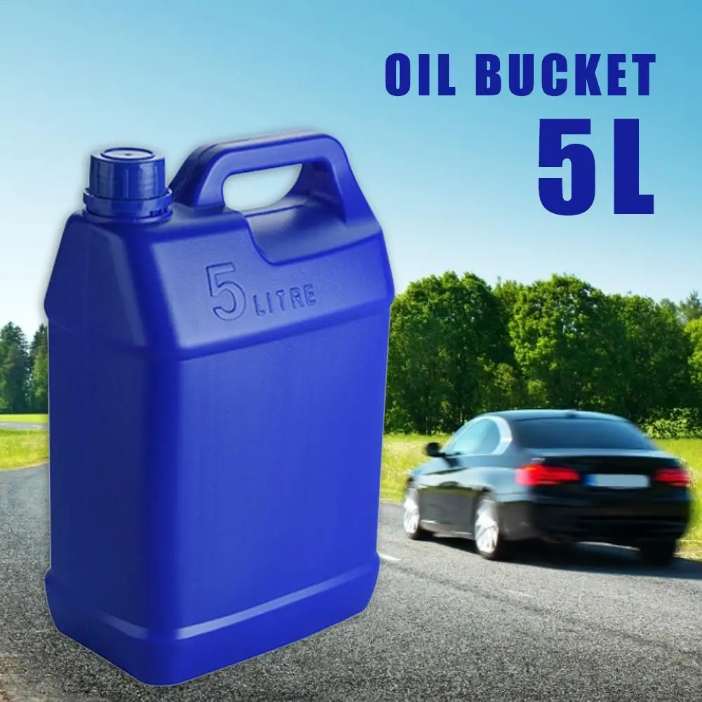 Heavy-Duty 5L Jerry Can Portable Leak-Proof Water & Fuel Container With Reinforced Screw Lid Multipurpose Oil Jug For Camping