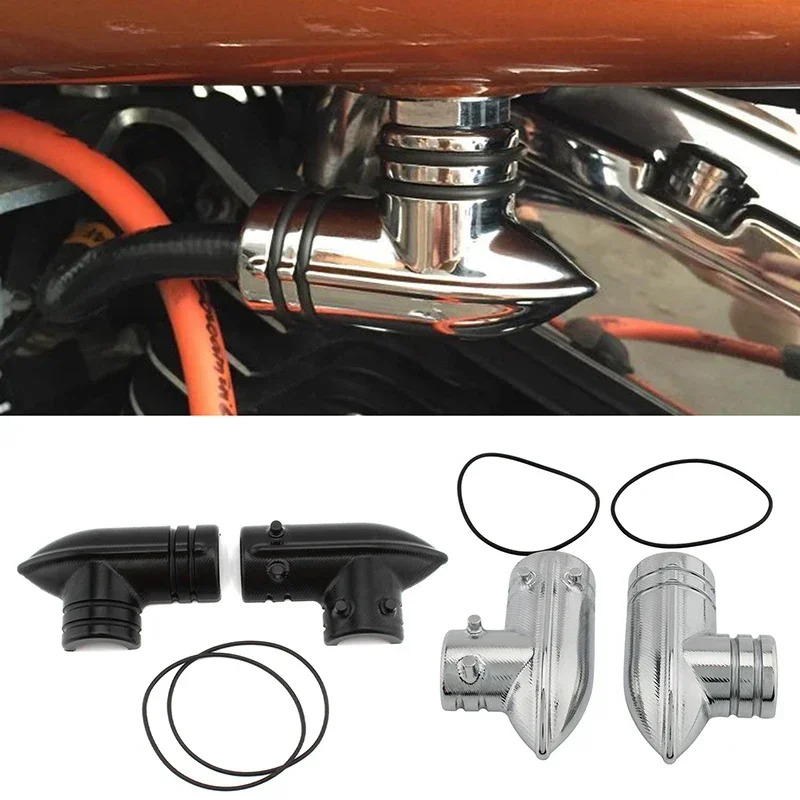 1Pcs Motorcycle Fuel Line Cover Trim For Dyna 2004 2005 2006 2007 2008 2009 2010 2011 2012 Black/Chrome Motorbike Styling Parts